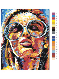 Raqamlar bo&#039;yicha rasm &quot;Ko&#039;zoynakli qiz&quot;