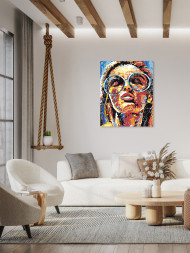 Raqamlar bo&#039;yicha rasm &quot;Ko&#039;zoynakli qiz&quot;