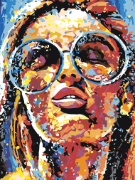 Raqamlar bo&#039;yicha rasm &quot;Ko&#039;zoynakli qiz&quot;