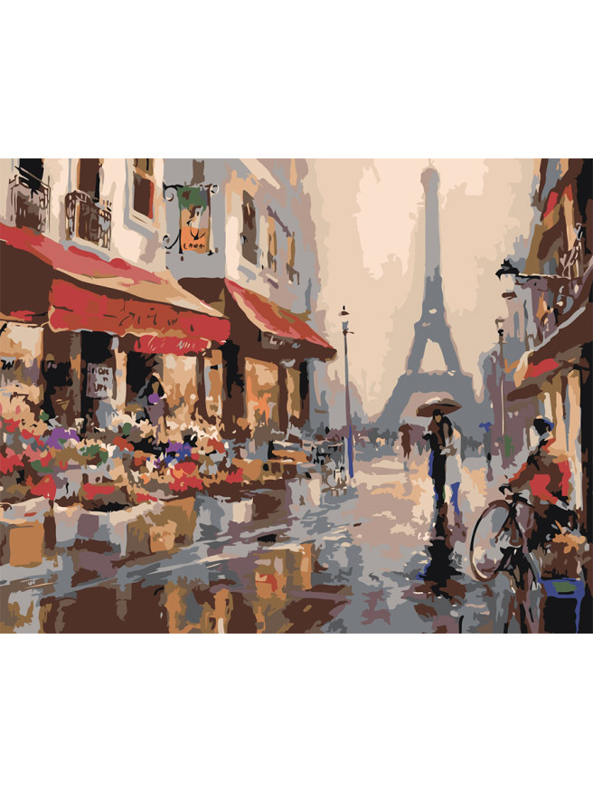 Картина по номерам &amp;quot;Улица в Париже&amp;quot;
