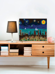 Картина по номерам &amp;quot;Котики на заборе&amp;quot;