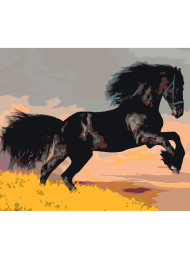 Raqamlar bo&#039;yicha rasm &quot;Yugurayotgan ot&quot;