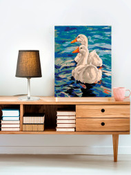 Raqamlar bo&#039;yicha rasm &quot;Suvdagi o&#039;rdaklar&quot;