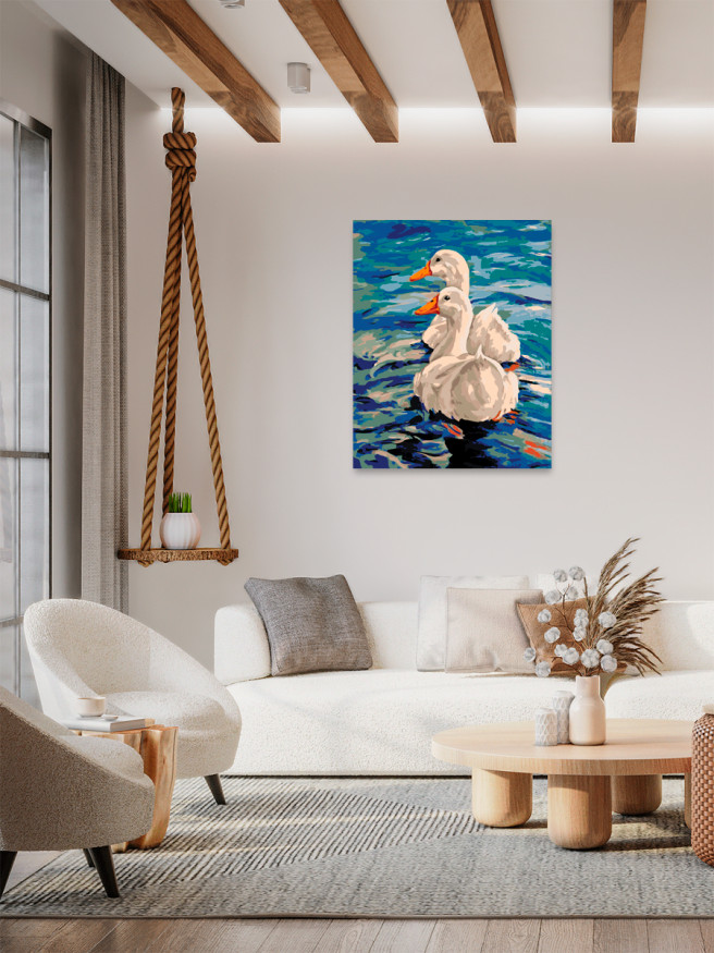 Raqamlar bo&amp;#039;yicha rasm &amp;quot;Suvdagi o&amp;#039;rdaklar&amp;quot;