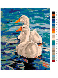 Raqamlar bo&#039;yicha rasm &quot;Suvdagi o&#039;rdaklar&quot;