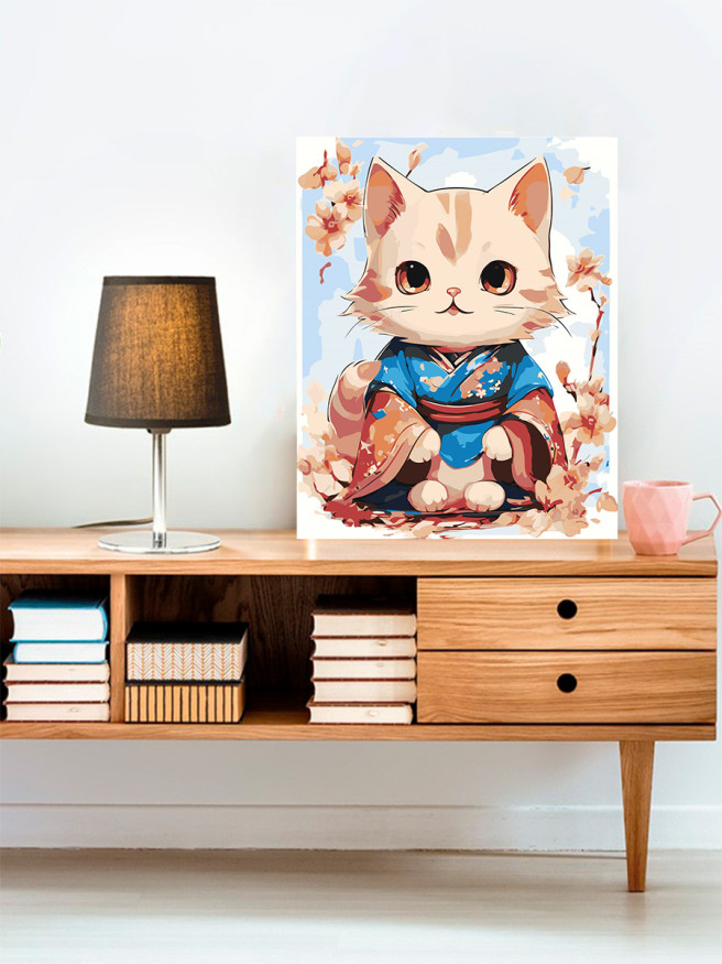 Raqamlar bo&amp;#039;yicha rasm &amp;quot;Chiroyli mushukcha&amp;quot;