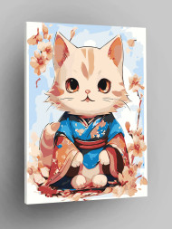 Raqamlar bo'yicha rasm "Chiroyli mushukcha"