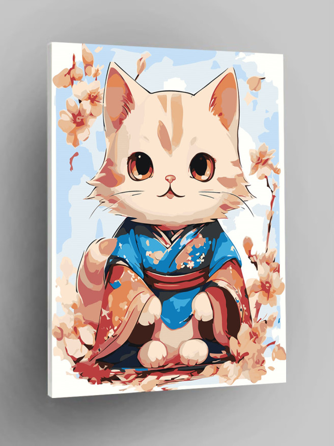 Raqamlar bo&amp;#039;yicha rasm &amp;quot;Chiroyli mushukcha&amp;quot;