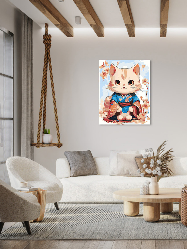 Raqamlar bo&amp;#039;yicha rasm &amp;quot;Chiroyli mushukcha&amp;quot;