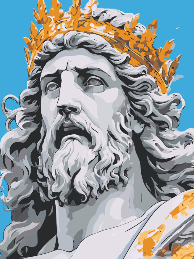 Картина по номерам &amp;quot;Мужчина с короной&amp;quot;