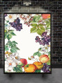 Постер на холсте &amp;quot;Яркий венок из фруктов и цветов&amp;quot;
