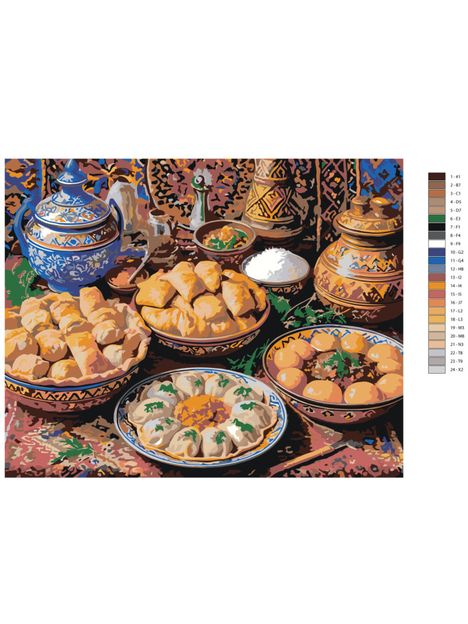 Картина по номерам &amp;quot;Узбекский дастархан&amp;quot;