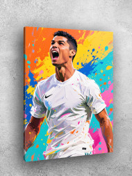 Holstga bosilgan poster "Futbolchi Krishtianu"