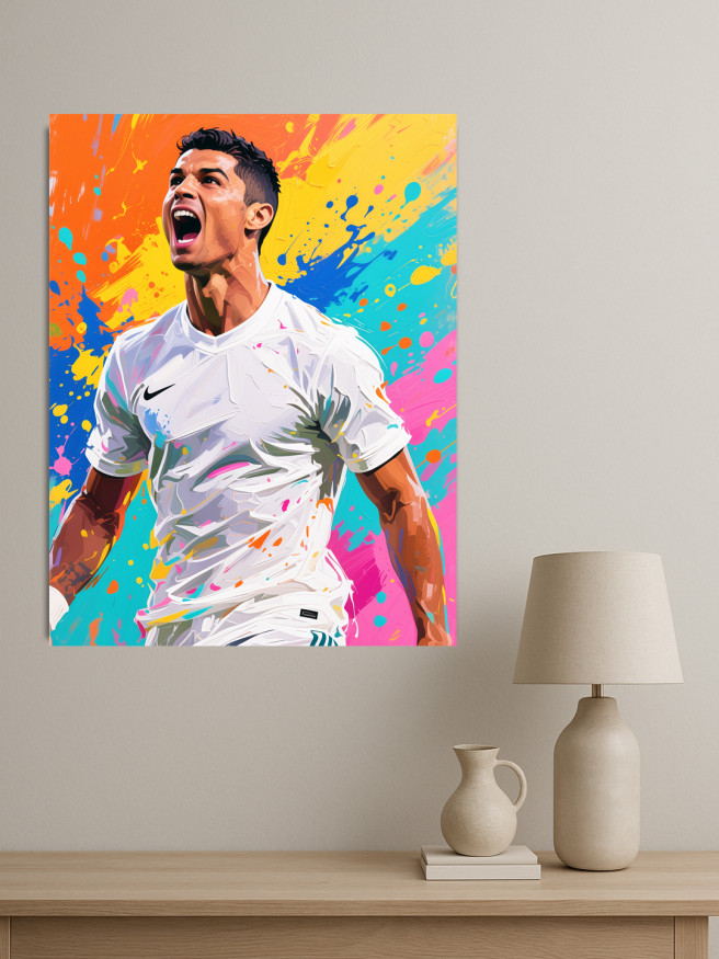 Holstga bosilgan poster &amp;quot;Futbolchi Krishtianu&amp;quot;