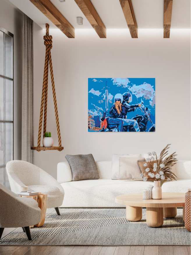 Картина по номерам &amp;quot;Двое на мотоцикле&amp;quot;