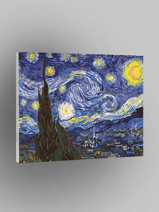 Raqamlar bo&amp;#039;yicha rasm &amp;quot;Vinsent Van Gog - Yulduzli tun&amp;quot;