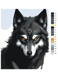 Картина по номерам &amp;quot;Свирепый волк&amp;quot;