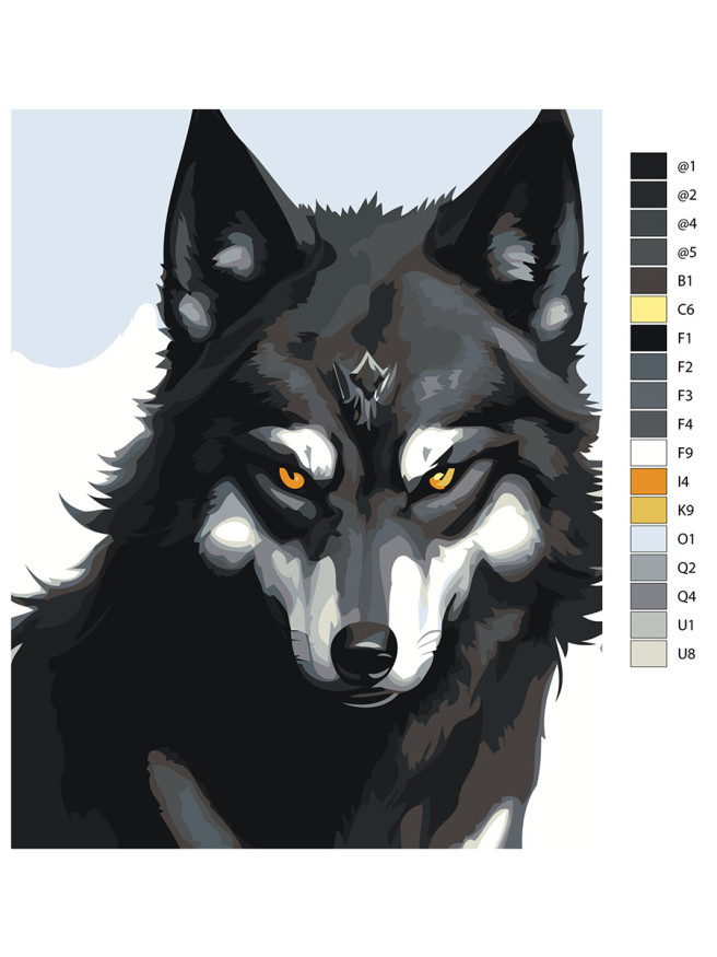 Картина по номерам &amp;quot;Свирепый волк&amp;quot;