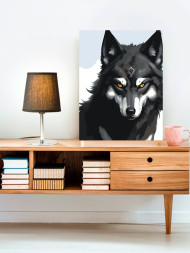 Картина по номерам &amp;quot;Свирепый волк&amp;quot;