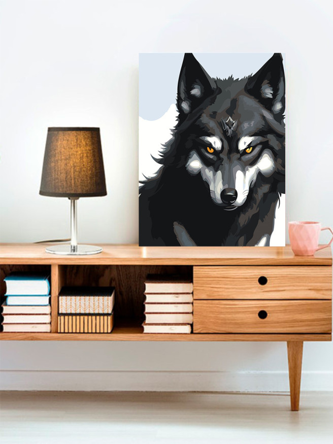 Картина по номерам &amp;quot;Свирепый волк&amp;quot;