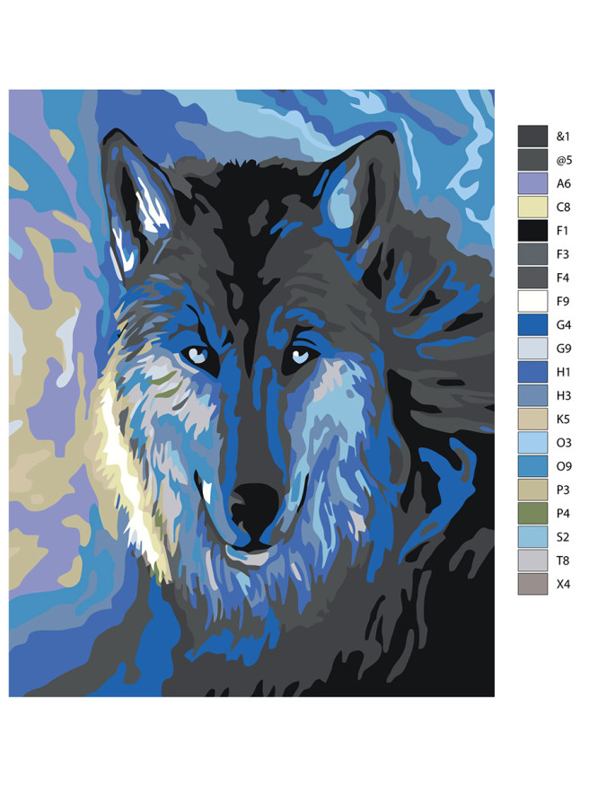 Картина по номерам &amp;quot;Волк&amp;quot;