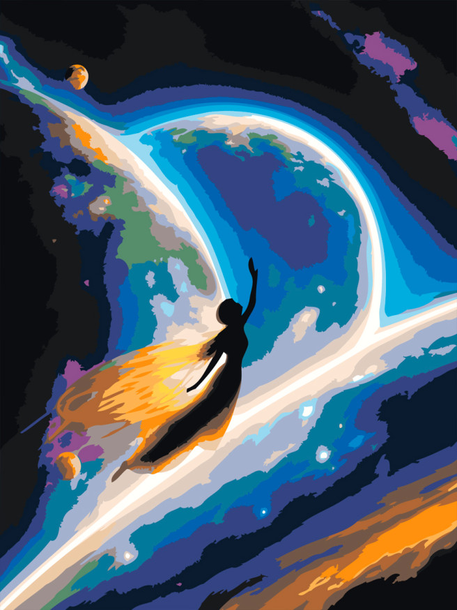 Raqamlar bo&amp;#039;yicha rasm &amp;quot;Samodagi pari&amp;quot;