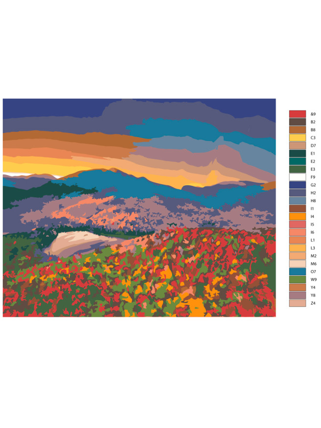 Картина по номерам &amp;quot;Цветочное поле&amp;quot;