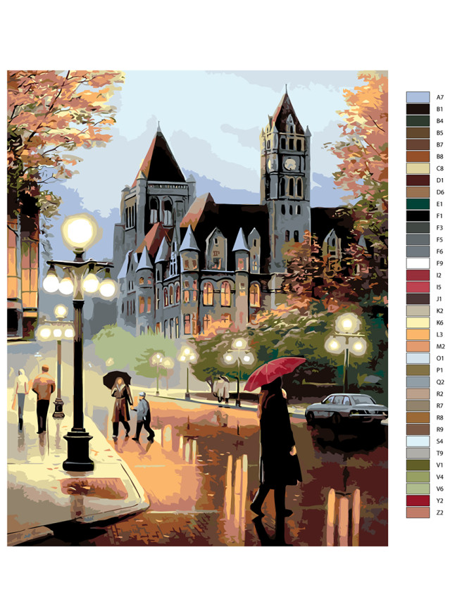 Raqamlar bo&amp;#039;yicha rasm &amp;quot;Shahar manzarasi&amp;quot;