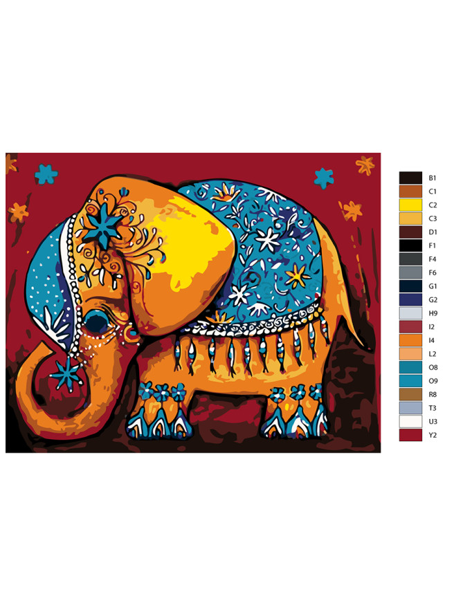 Raqamlar bo&amp;#039;yicha rasm &amp;quot;Fil&amp;quot;