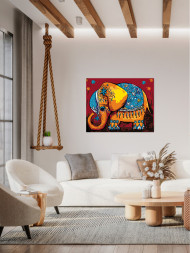 Raqamlar bo'yicha rasm "Fil"