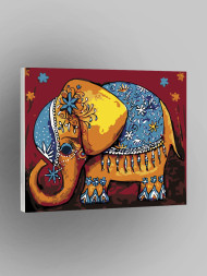 Raqamlar bo'yicha rasm "Fil"