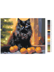 Raqamlar bo&#039;yicha rasm &quot;Qora mushuk&quot;