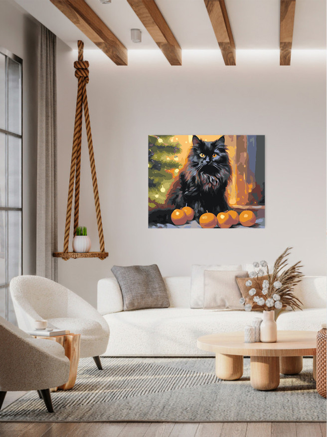Картина по номерам &amp;quot;Чёрный кот&amp;quot;