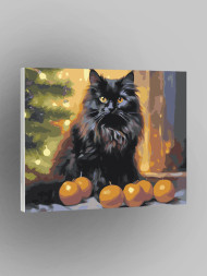 Raqamlar bo&#039;yicha rasm &quot;Qora mushuk&quot;