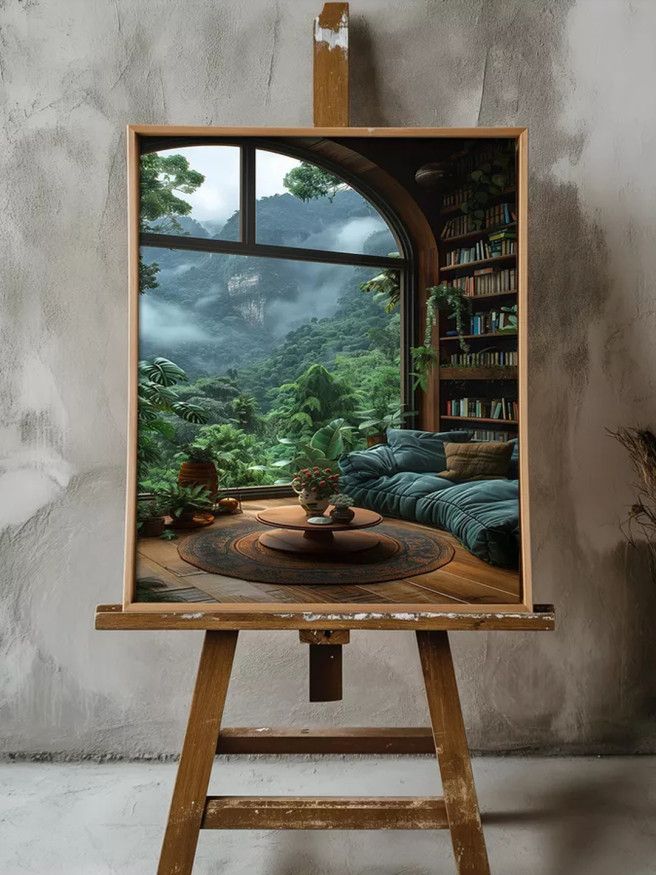 Постер на холсте &amp;quot;Уют с видом на джунгли&amp;quot;