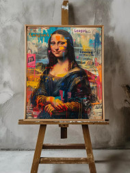 Holstga bosilgan poster &quot;Pop-art uslubidagi Mona Liza&quot;