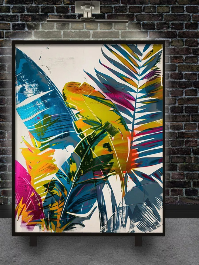 Постер на холсте &amp;quot;Яркие пальмовые листья&amp;quot;