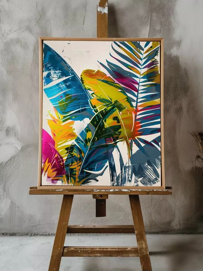 Постер на холсте &amp;quot;Яркие пальмовые листья&amp;quot;