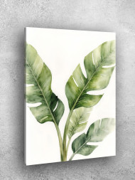 Holstga bosilgan poster "Tropik banan barglari"