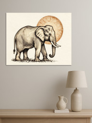 Holstga bosilgan poster "Fil"