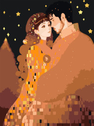 Картина по номерам &amp;quot;Пара в стиле Климта&amp;quot;