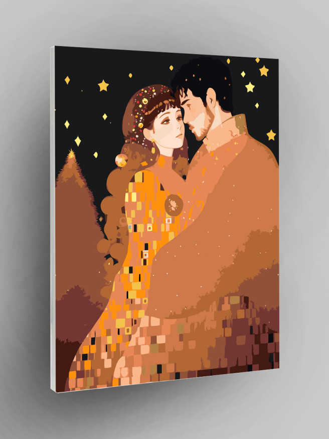 Raqamlar bo&amp;#039;yicha rasm &amp;quot;Klimt uslubidagi juftlik&amp;quot;