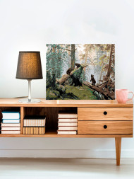 Raqamlar bo'yicha rasm "Ivan Shishkin - Qarag'ay o'rmonida tong"