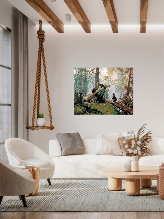 Raqamlar bo&amp;#039;yicha rasm &amp;quot;Ivan Shishkin - Qarag&amp;#039;ay o&amp;#039;rmonida tong&amp;quot;