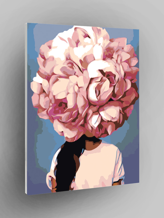 Картина по номерам &amp;quot;Цветы на голове&amp;quot;