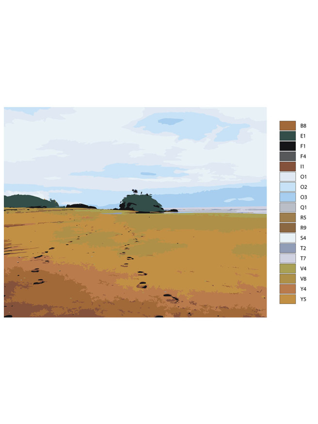 Raqamlar bo&amp;#039;yicha rasm &amp;quot;Plyaj&amp;quot;