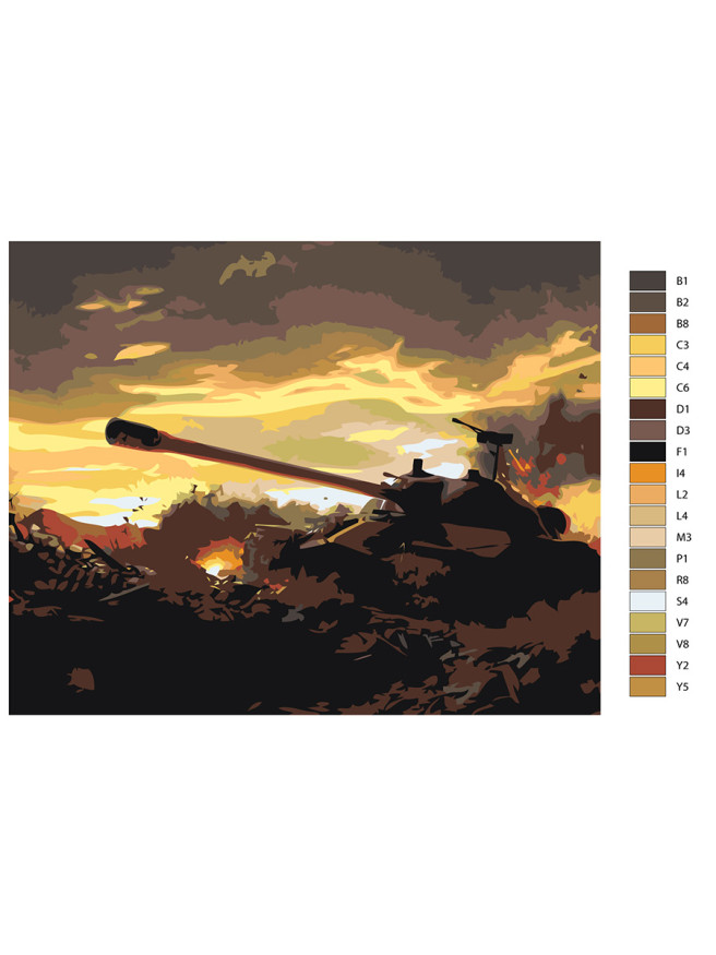 Raqamlar bo&amp;#039;yicha rasm &amp;quot;Tank&amp;quot;