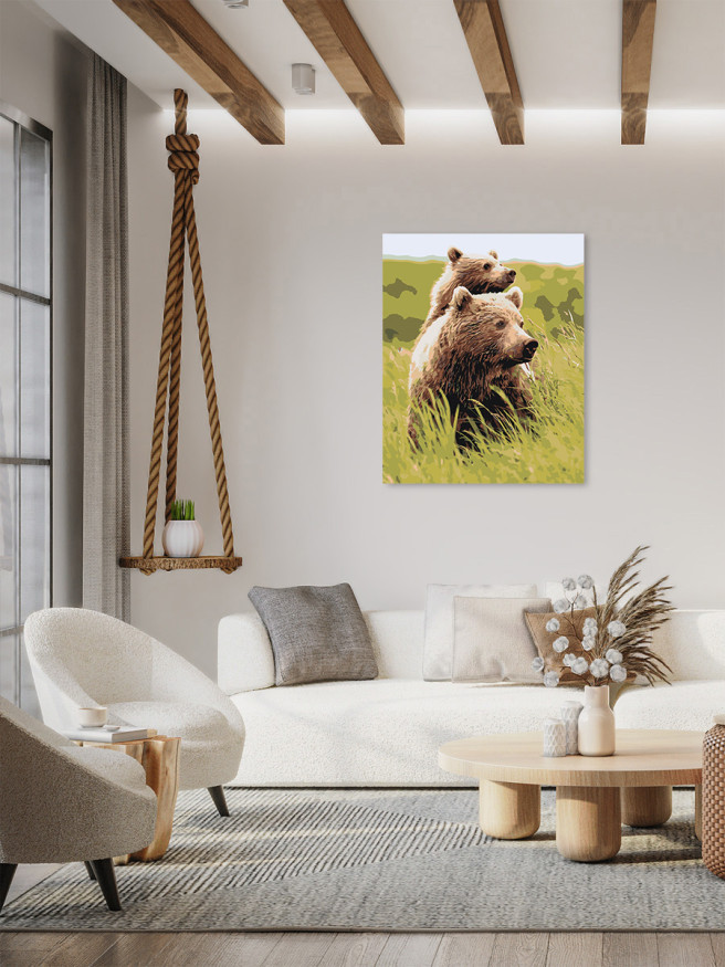 Raqamlar bo&amp;#039;yicha rasm &amp;quot;Bir juft ayiq&amp;quot;