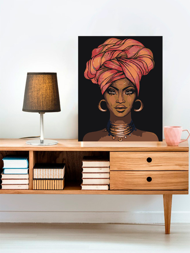 Картина по номерам &amp;quot;Девушка с серёжками&amp;quot;