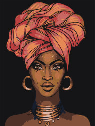 Картина по номерам "Девушка с серёжками"